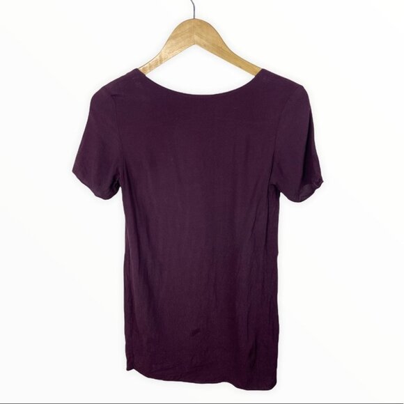 Aritzia Wilfred Free Teigen Dress Purple Size XS‎ Article 52831 Burgundy Shift - Picture 6 of 9